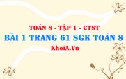 Bài 1 trang 61 SGK Toán 8 Tập 1 Chân trời sáng tạo